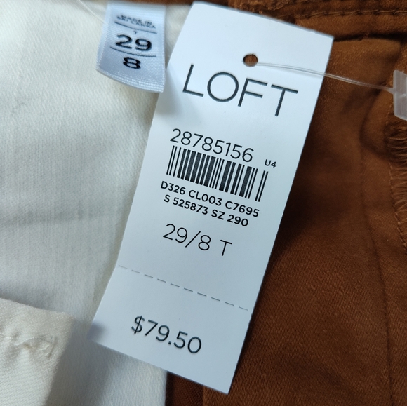LOFT brown high waist legging pants size 29 / 8T - Picture 6 of 7